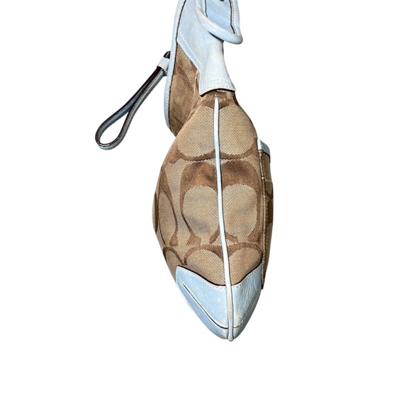 Coach Signature Brown and Blue Shoulder Bag - Picture 3 of 8
